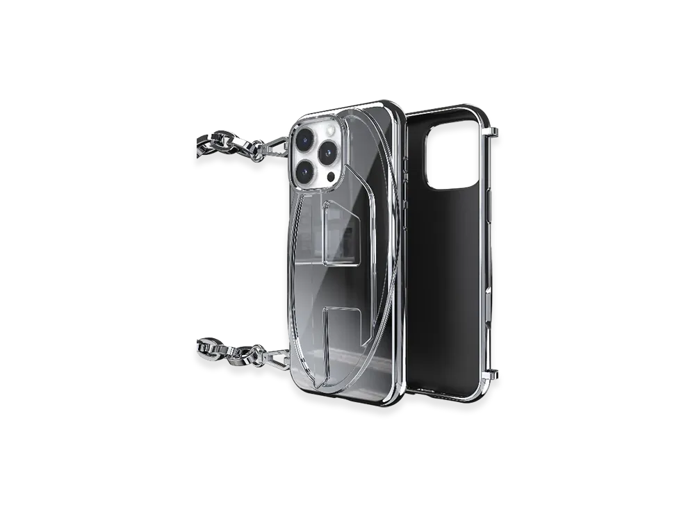 Diesel 60260 Moulded Case Oval D Chain Case Iphone 16 Pro Max "Black"