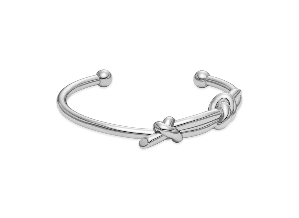 Diesel Dx1448 Stainless Steel Cuff Knot Bracelet "Silver"