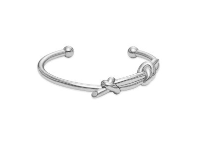 Diesel Dx1448 Stainless Steel Cuff Knot Bracelet "Silver"