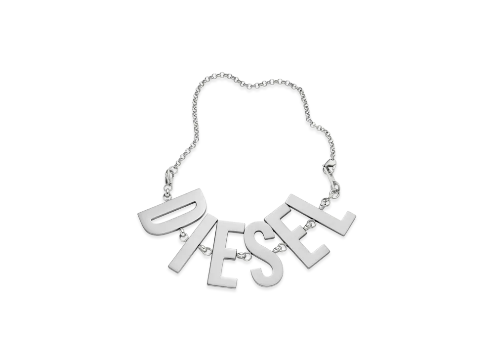 Diesel Dx1478 Stainless Steel Chain Necklace Bracelet "Silver"