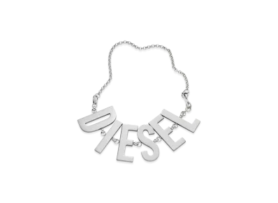 Diesel Dx1478 Stainless Steel Chain Necklace Bracelet "Silver"