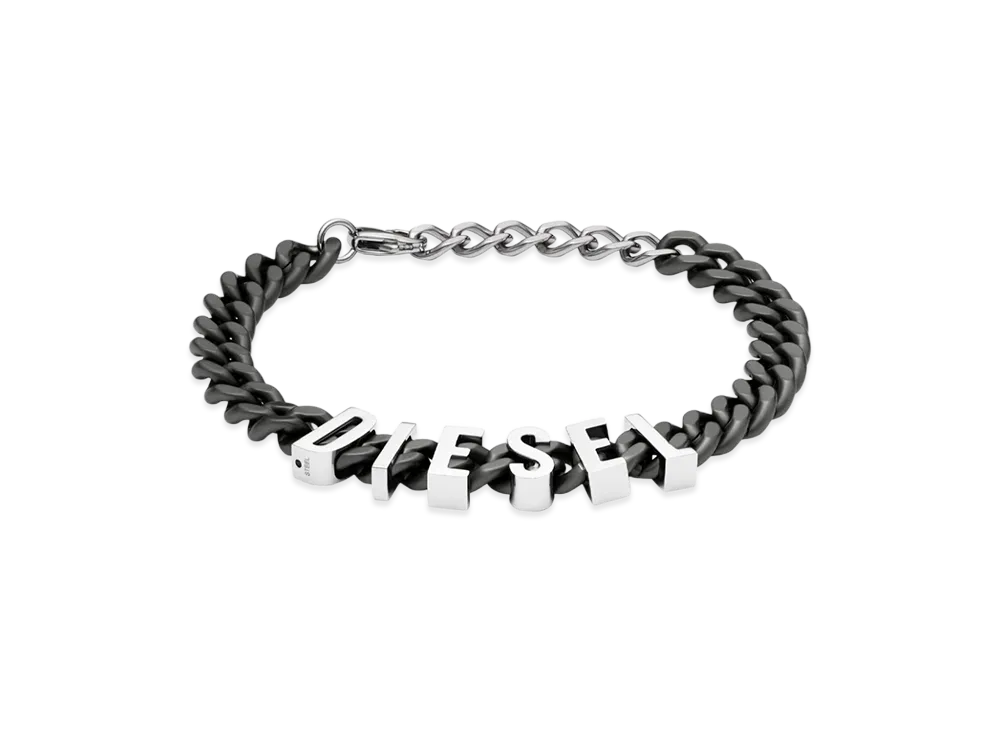 Diesel Dx1486 Two-Tone Stainless Steel Chain Bracelet "Black"