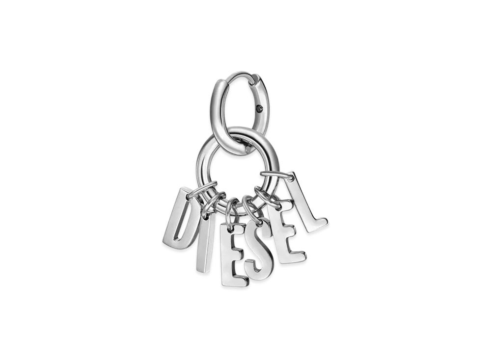 Diesel Dx1492 Stainless Steel Hoop Earring "Silver"