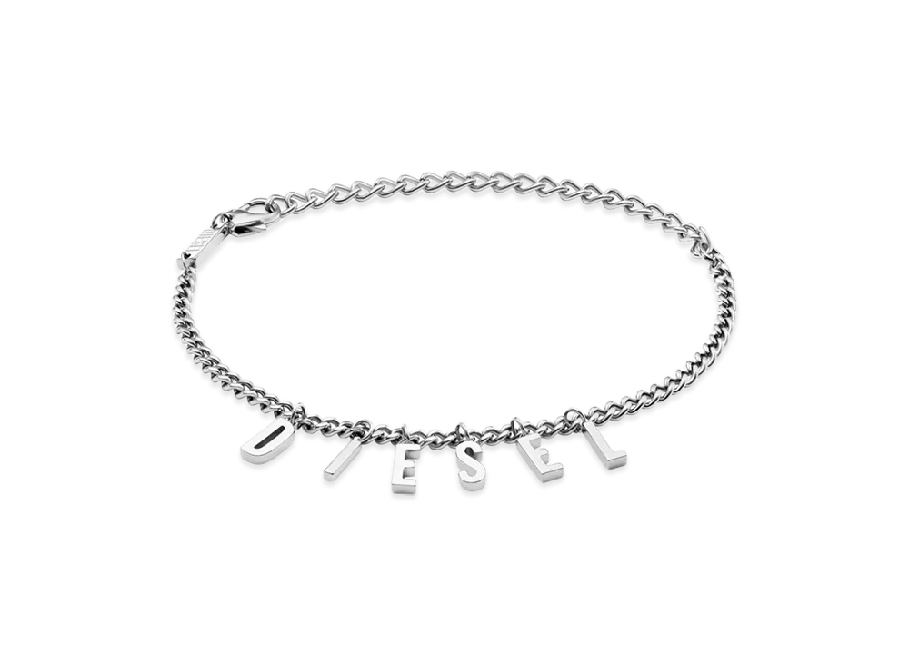 Diesel Dx1493 Stainless Steel Chain Bracelet Anklet "Silver"