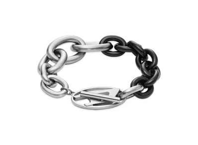 Diesel Dx1531931 Two-Tone Stainless Steel Chain Bracelet "Silver Black"