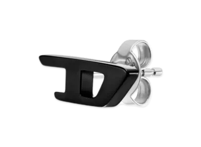 Diesel Dx1539001 Black Stainless Steel Stud Earrings "Black"