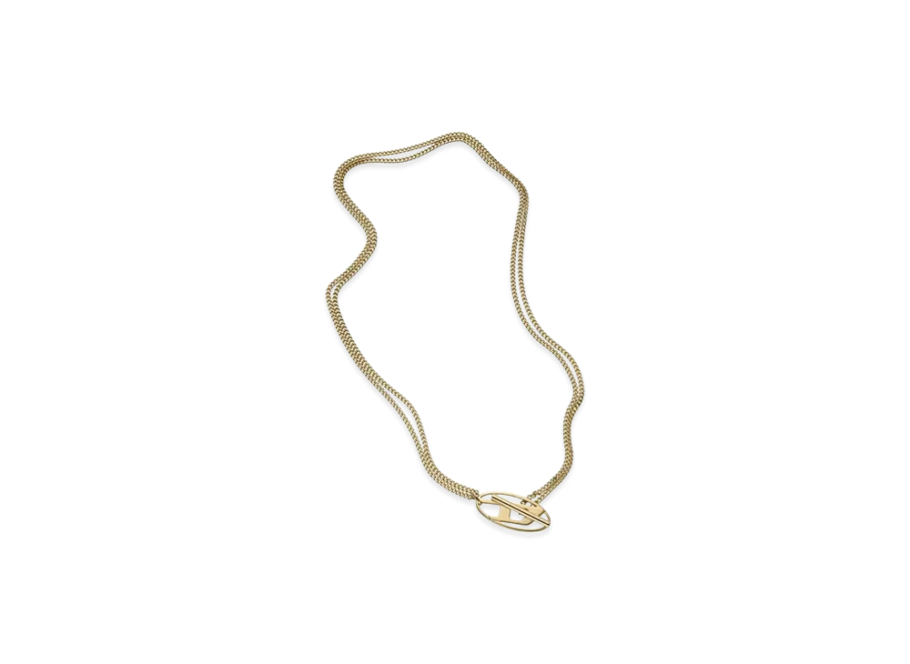 Diesel Dx1567710 Jewel Gold-Tone Stainless Steel Chain Necklace "Gold"