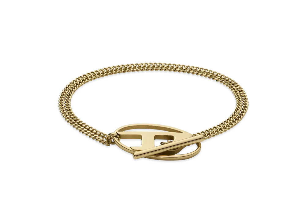 Diesel Dx1571710 Jewel Gold-Tone Stainless Steel Chain Bracelet "Gold"