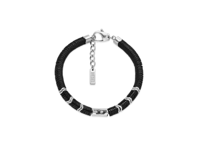 Diesel Dx1574931 Jewel Hematite Beaded Bracelet "Black"