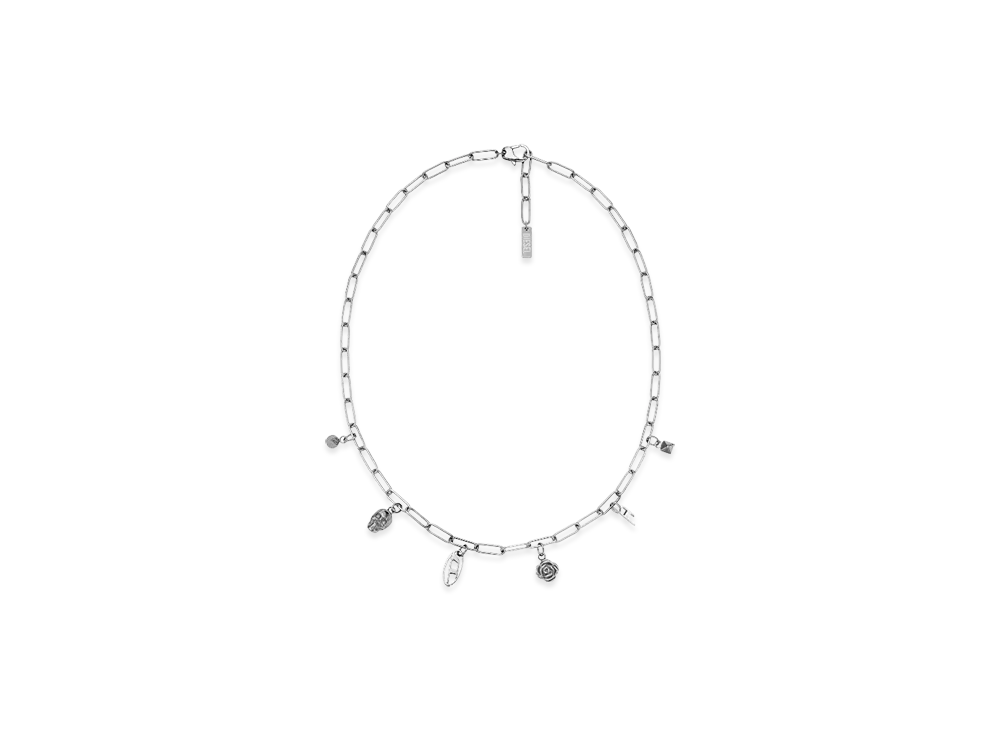 Diesel Dx1605040 Stainless Steel Charm Necklace "Silver"