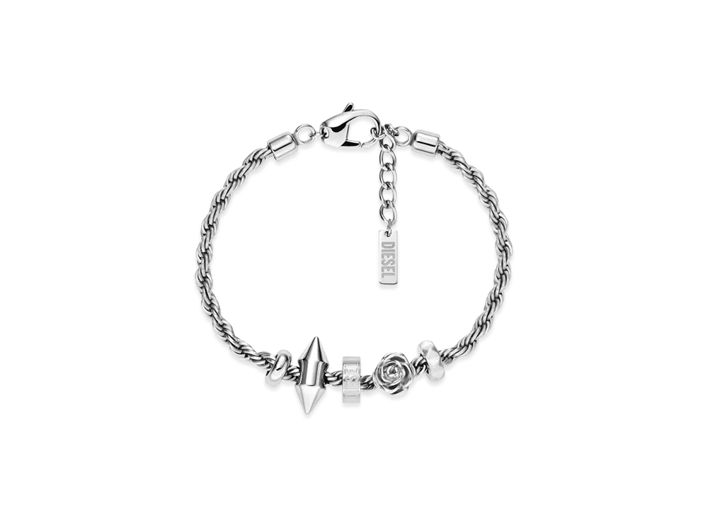 Diesel Dx1622040 Jewellery Stainless Steel Charm Bracelet "Silver"