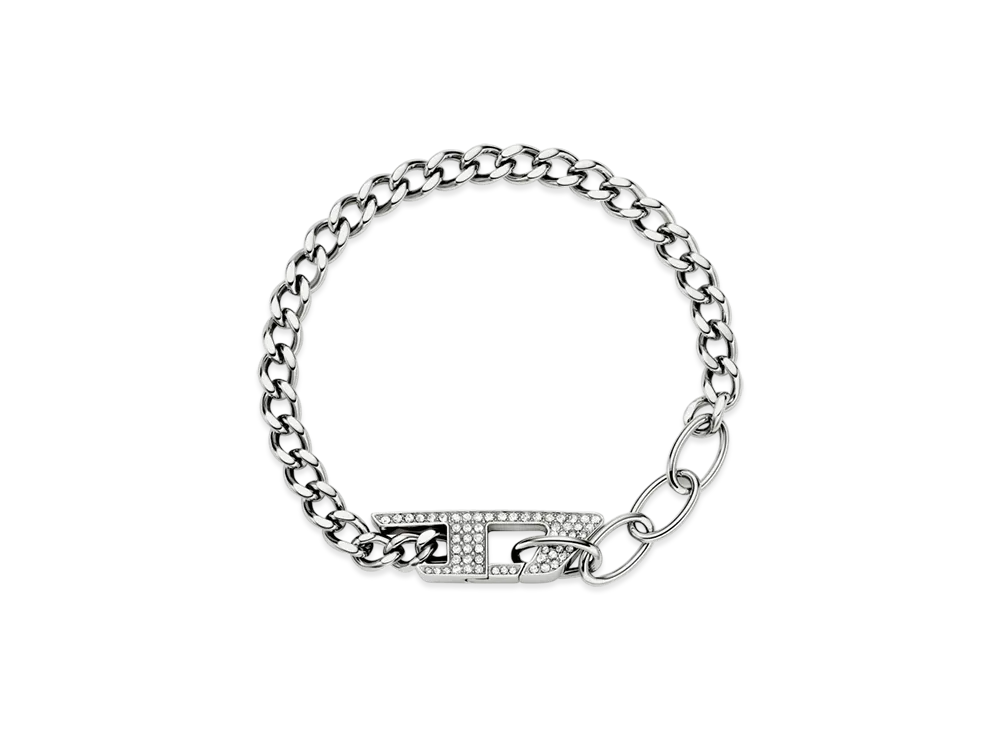 Diesel Dx1627040 Jewellery Stainless Steel Glitz Chain Bracelet "Silver"