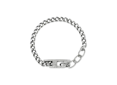 Diesel Dx1627040 Jewellery Stainless Steel Glitz Chain Bracelet "Silver"