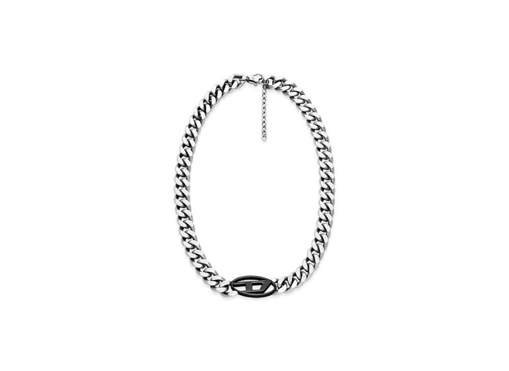 Diesel Dx1635931 Jewellery Two-Tone Stainless Steel Chain Necklace "Silver Black"