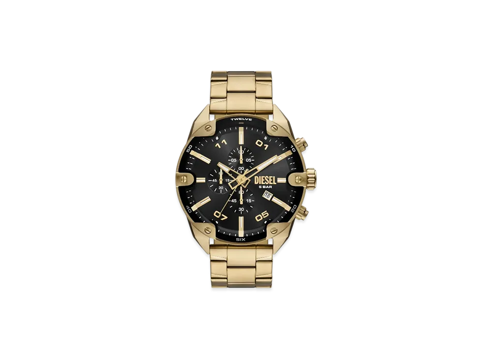 Diesel Dz4678 Spiked Stainless Steel Watch "Gold"