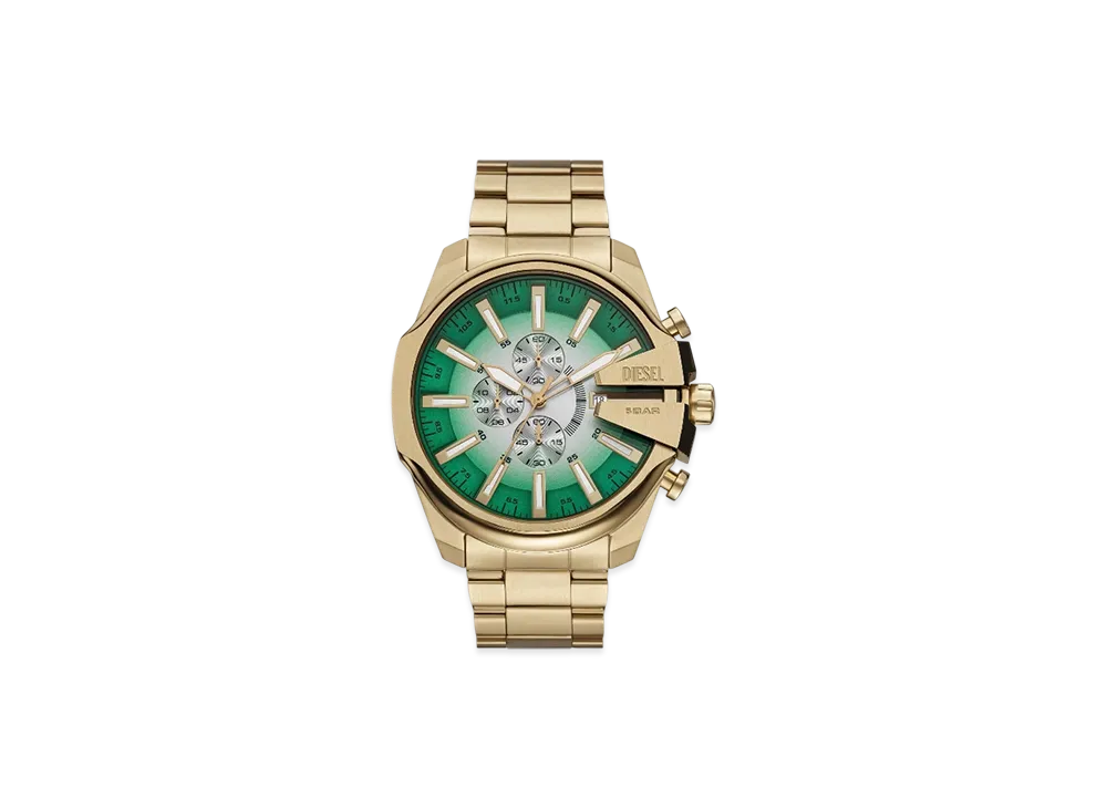 Diesel Dz4684 Watch Mega Chief Slim Stainless Steel Watch "Gold"