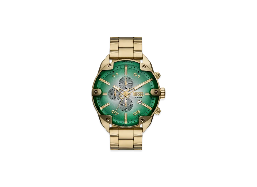 Diesel Dz4685 Watch Spiked Stainless Steel Watch "Gold"