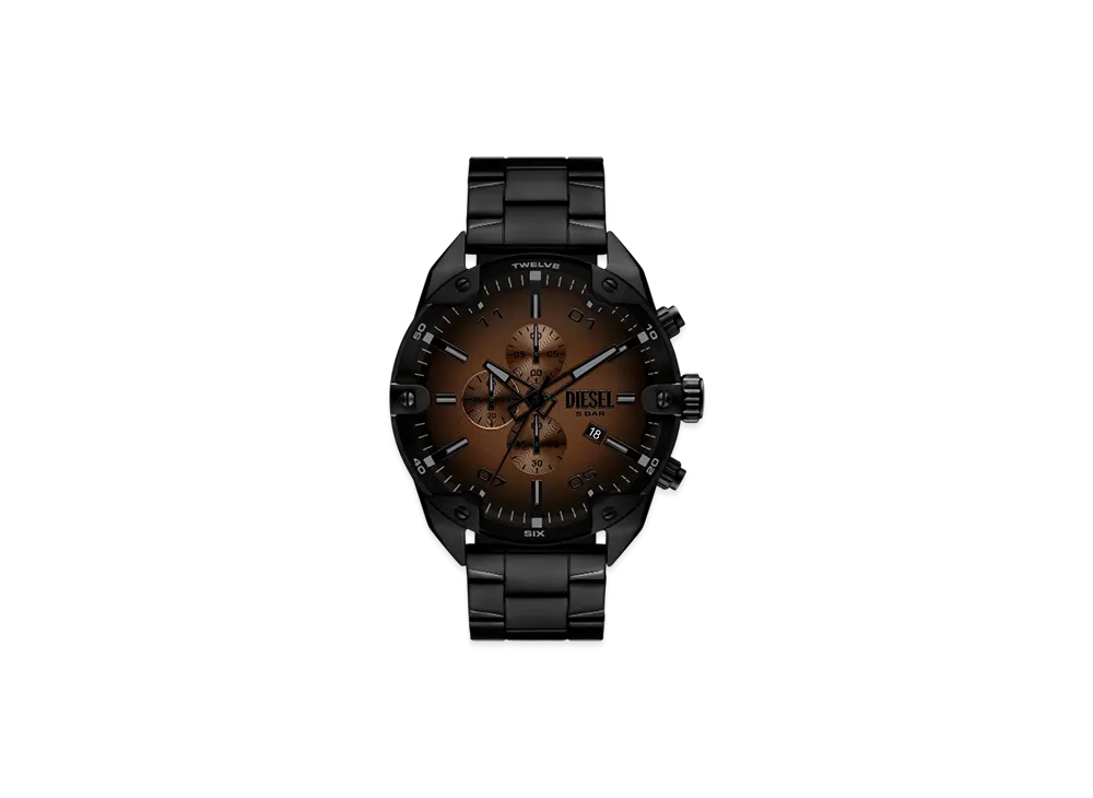 Diesel Dz4691 Watch Spiked Black Stainless Steel Watch "Black"
