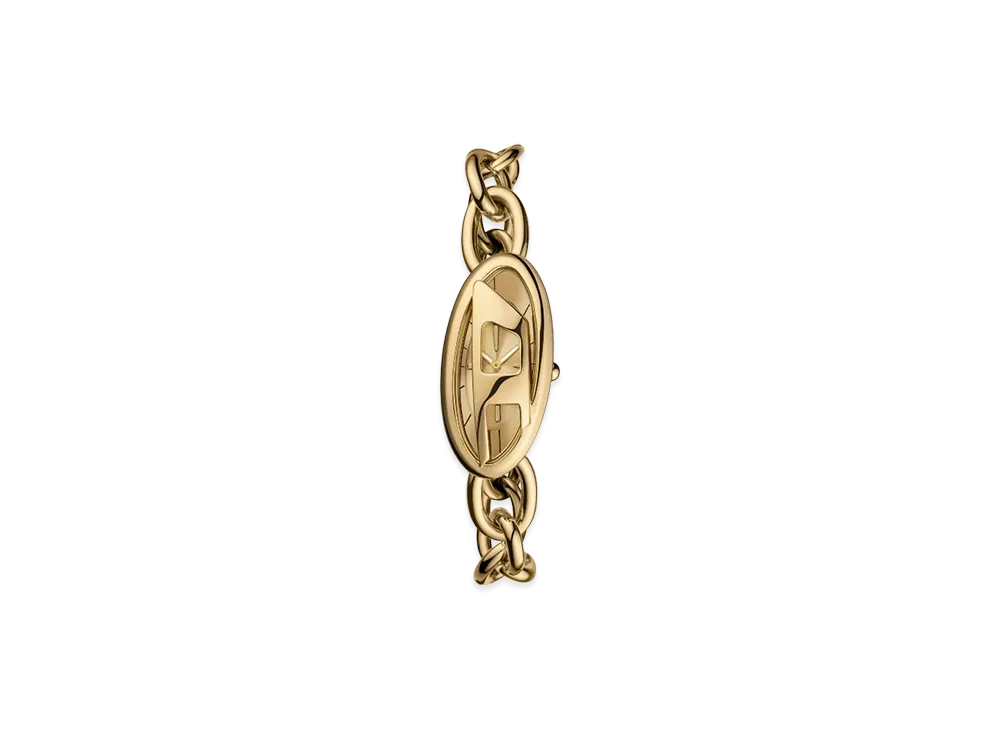 Diesel Dz5611 Watch D-Era Two-Hand Gold-Tone Stainless Steel Watch "Gold"