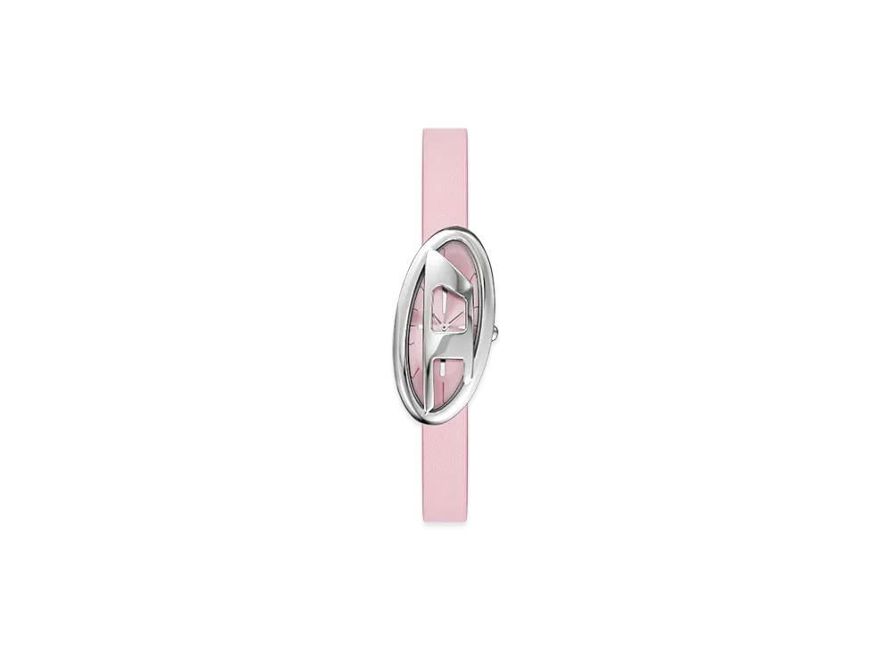 Diesel Dz5621 Watch D-Era Two-Hand Leather Watch "Pink White"