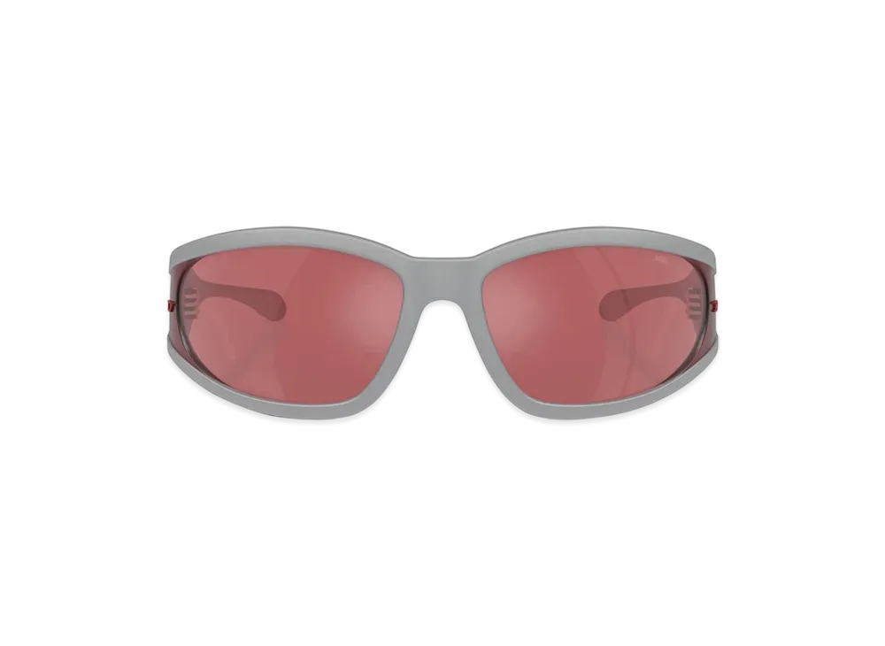 Diesel 0Dl3002 Rectangular Sunglasses In Acetate "Gray Red"