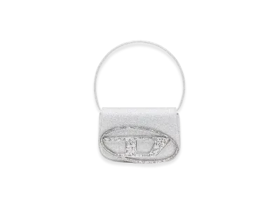 Diesel 1Dr 1Dr-Iconic Shoulder Bag In Glitter Fabric "Silver"
