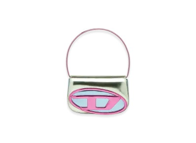 Diesel 1Dr 1Dr-Iconic Shoulder Bag In Mirror Leather "Green Pink"