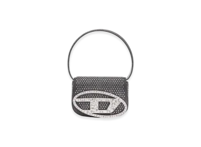 Diesel 1Dr 1Dr-Iconic Shoulder Bag In Denim And Crystals "Black"