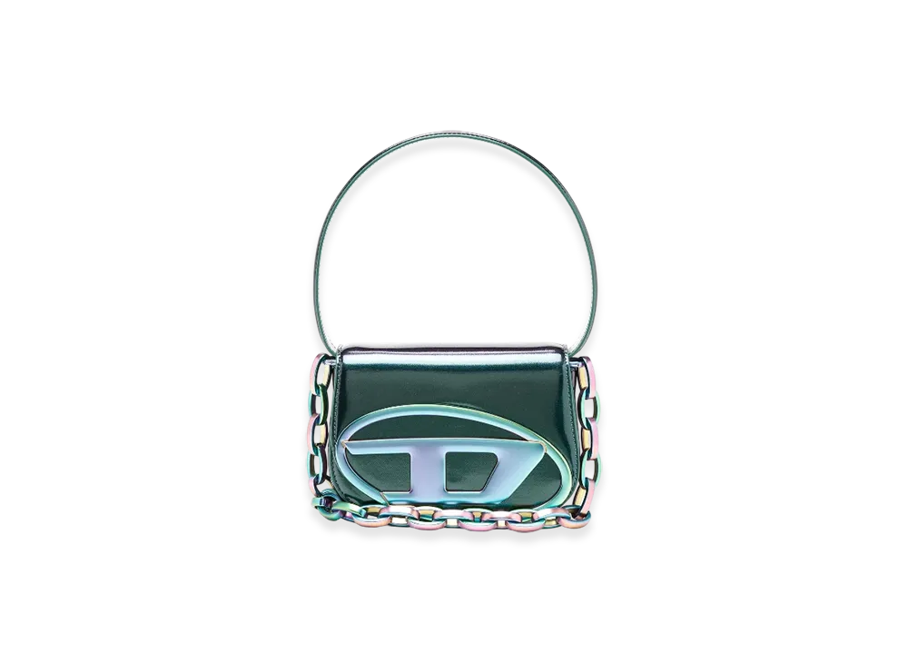 Diesel 1Dr 1Dr-Iconic Shoulder Bag With Iridescent Effect "Green Blue"