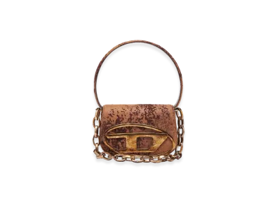 Diesel 1Dr 1Dr-Iconic Shoulder Bag In Flocked Fabric "Brown"
