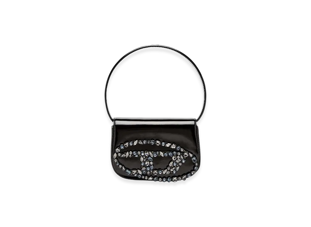 Diesel 1Dr 1Dr-Iconic Shoulder Bag In Mirror Leather "Black"