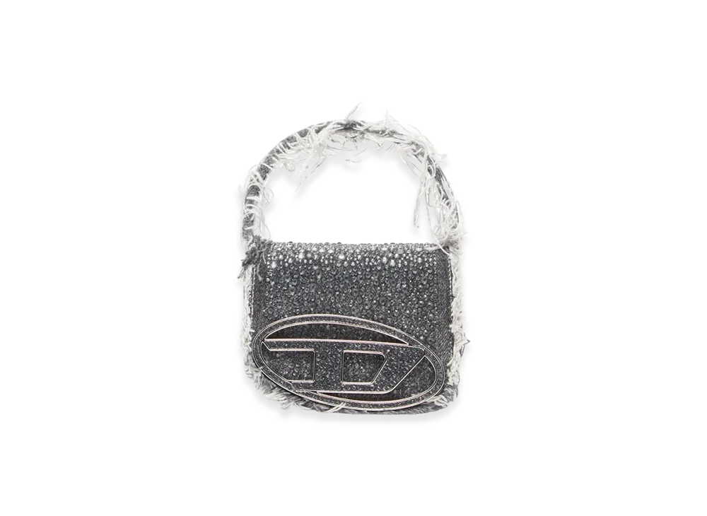 Diesel 1Dr XS 1Dr XS-Iconic Mini Bag In Denim And Crystals "Black"