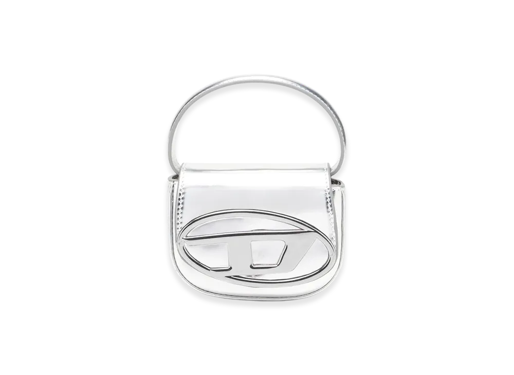 Diesel 1Dr-XS-S Cow Leather Shoulder Bag XS "Silver"