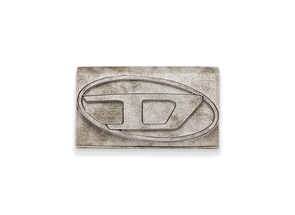 Diesel 1Dr Wallet Strap Wallet Purse In Shimmer Fabric "Light Brown"