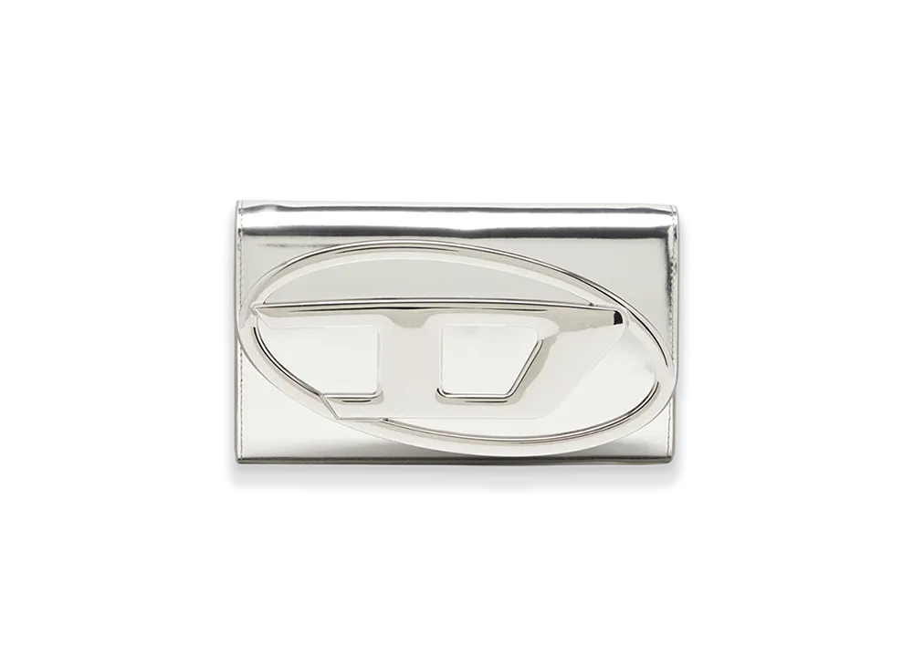 Diesel 1Dr Wallet Strap Wallet Bag In Mirrored Leather "Silver"