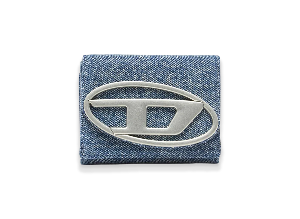 Diesel 1Dr Tri Fold Coin XS Ii Tri-Fold Wallet In Denim "Blue"
