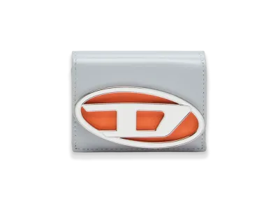 Diesel 1Dr Tri Fold Coin XS Ii Leather Tri-Fold Wallet "Gray"