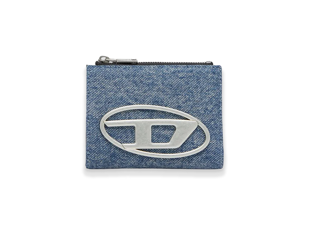 Diesel 1Dr Bi-Fold Zip Ii Small Bi-Fold Wallet In Denim "Blue"