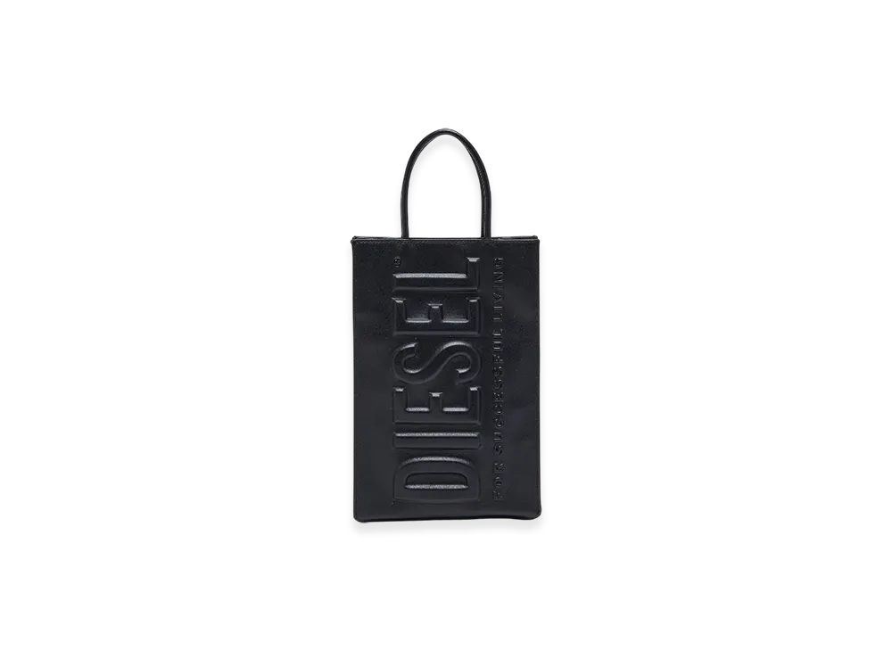 Diesel Dsl 3D Shopper M x Dsl 3D M-Pu Tote Bag With Embossed Logo "Black"