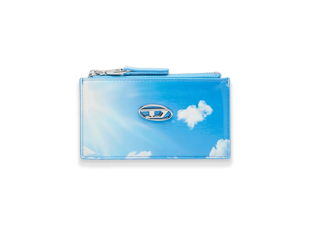 Diesel Play Card Holder Iii Card Holder In Printed Glossy Pu "Light Blue"