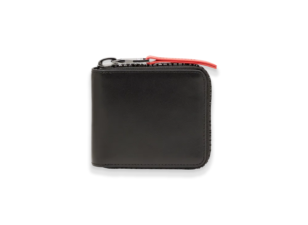 Diesel Zip-D Bi-Fold Coin Zip XS Leather Zip Wallet With Logo Zip "Black"