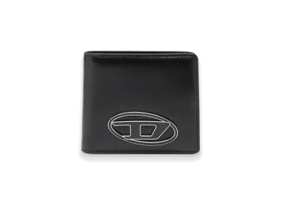 Diesel 1Dr Bi Fold Coin S 3D Leather Bi-Fold Wallet "Black"