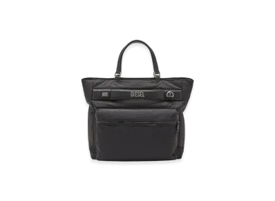 Diesel Logos Briefcase Logos-Briefcase In Washed Nylon "Black"