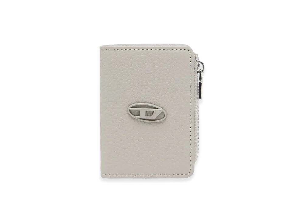 Diesel Hissu Evo Card Holder L Leather Card Holder "Light Gray"