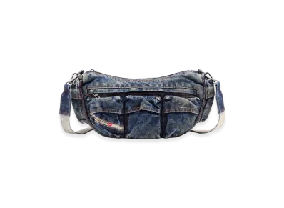 Diesel Re-Edition Travel 3000 Shoulder Bag x Travel 3000-Multipocket Bag In Treated Denim "Blue"