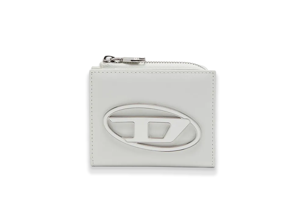 Diesel 1Dr Card Holder Zip L Bi-Fold Card Holder In Nappa Leather "White"