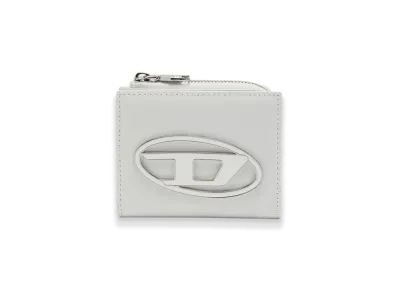 Diesel 1Dr Card Holder Zip L Bi-Fold Card Holder In Nappa Leather "White"