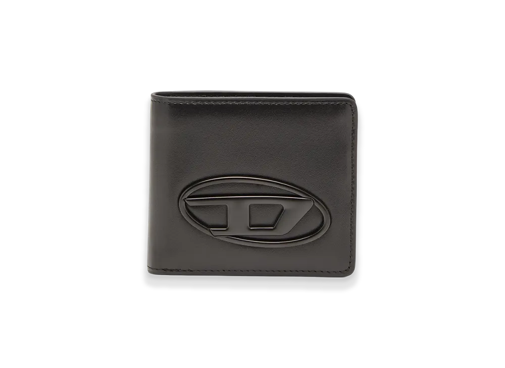 Diesel Holi-D Bi Fold Coin S 3D Bi-Fold Wallet In Leather "Black"