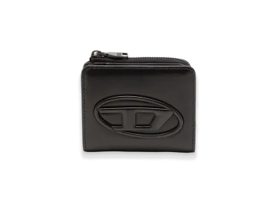 Diesel Holi-D Card Holder Zip L Card Holder In Smooth Leather "Black"