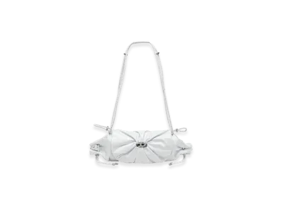 Diesel Scrunch-D Shoulder M Scrunch-D M-Shoulder Bag In Shiny Leather "White"